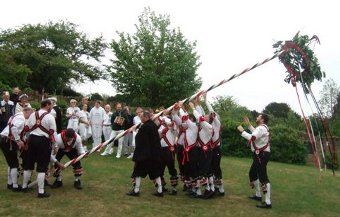 The raising of the Summerpole Pilgrim Summerpole